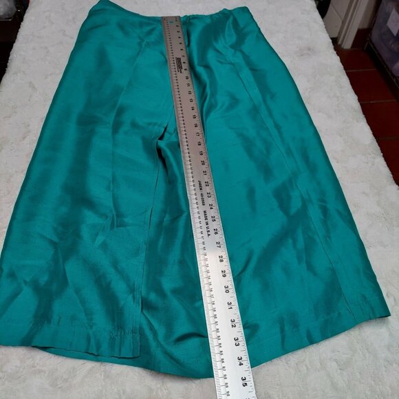 Diane Gilman Collection Silk Sigle-Breasted Blazer & Skirt Size P/S 2 Piece Set - Picture 10 of 10